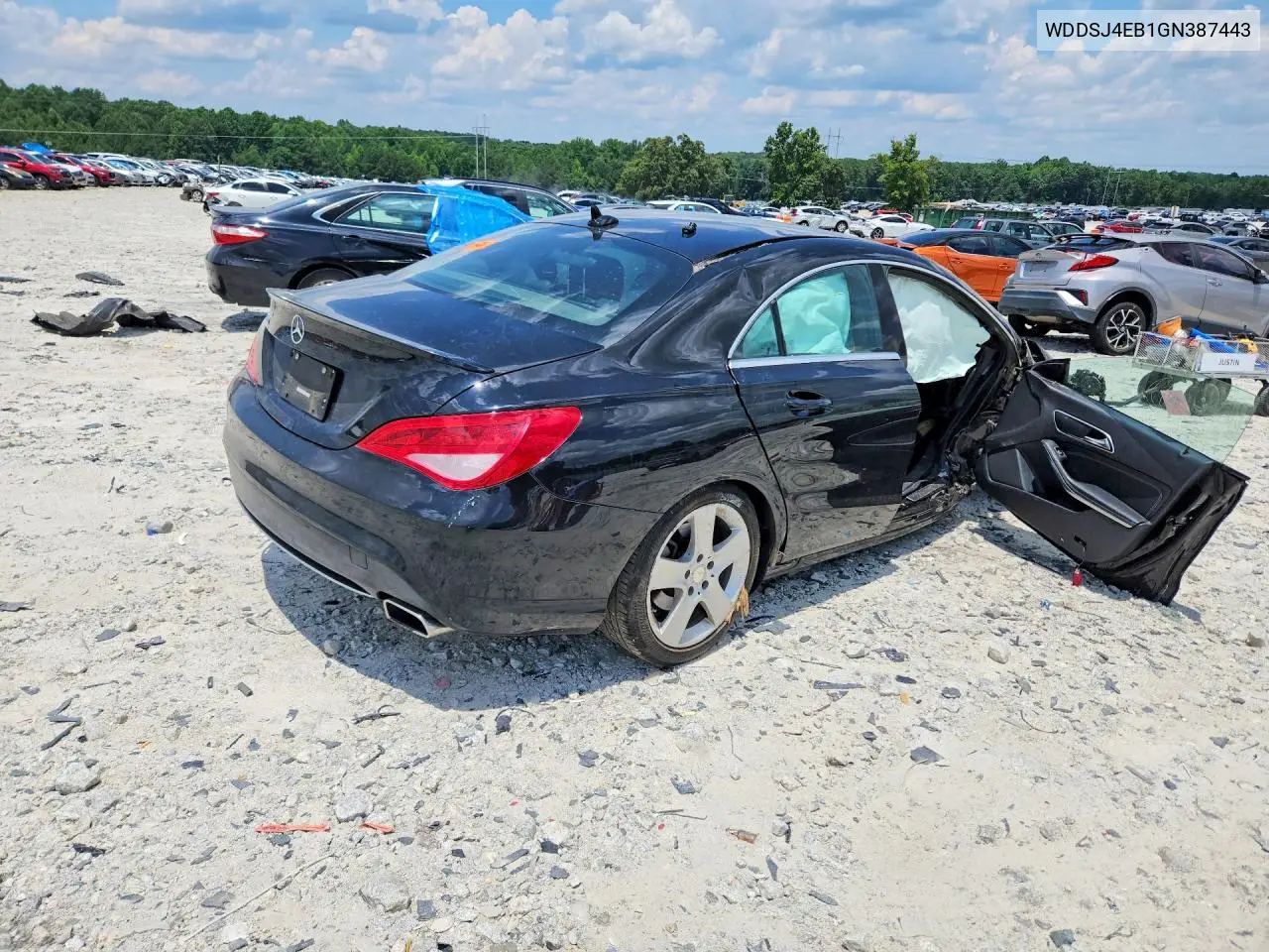 2016 Mercedes-Benz Cla 250 VIN: WDDSJ4EB1GN387443 Lot: 60190716