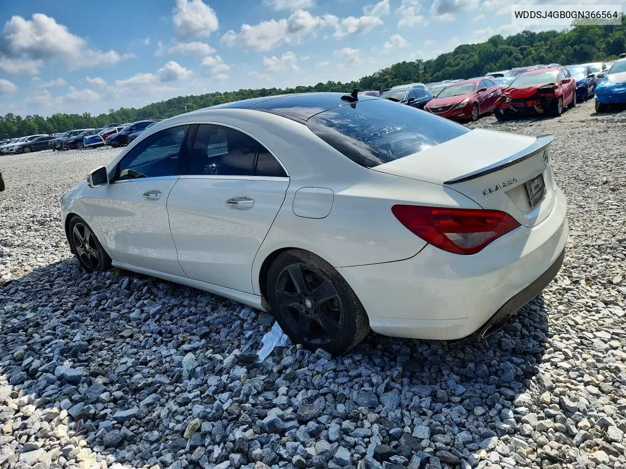2016 Mercedes-Benz Cla 250 4Matic VIN: WDDSJ4GB0GN366564 Lot: 61505706