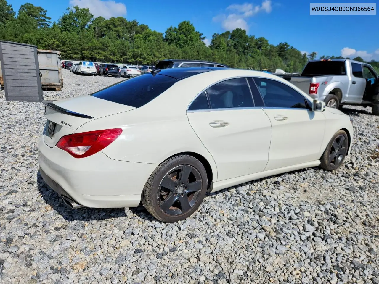 2016 Mercedes-Benz Cla 250 4Matic VIN: WDDSJ4GB0GN366564 Lot: 61505706
