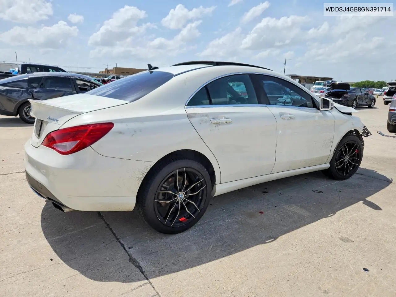 2016 Mercedes-Benz Cla 250 4Matic VIN: WDDSJ4GB8GN391714 Lot: 61531696