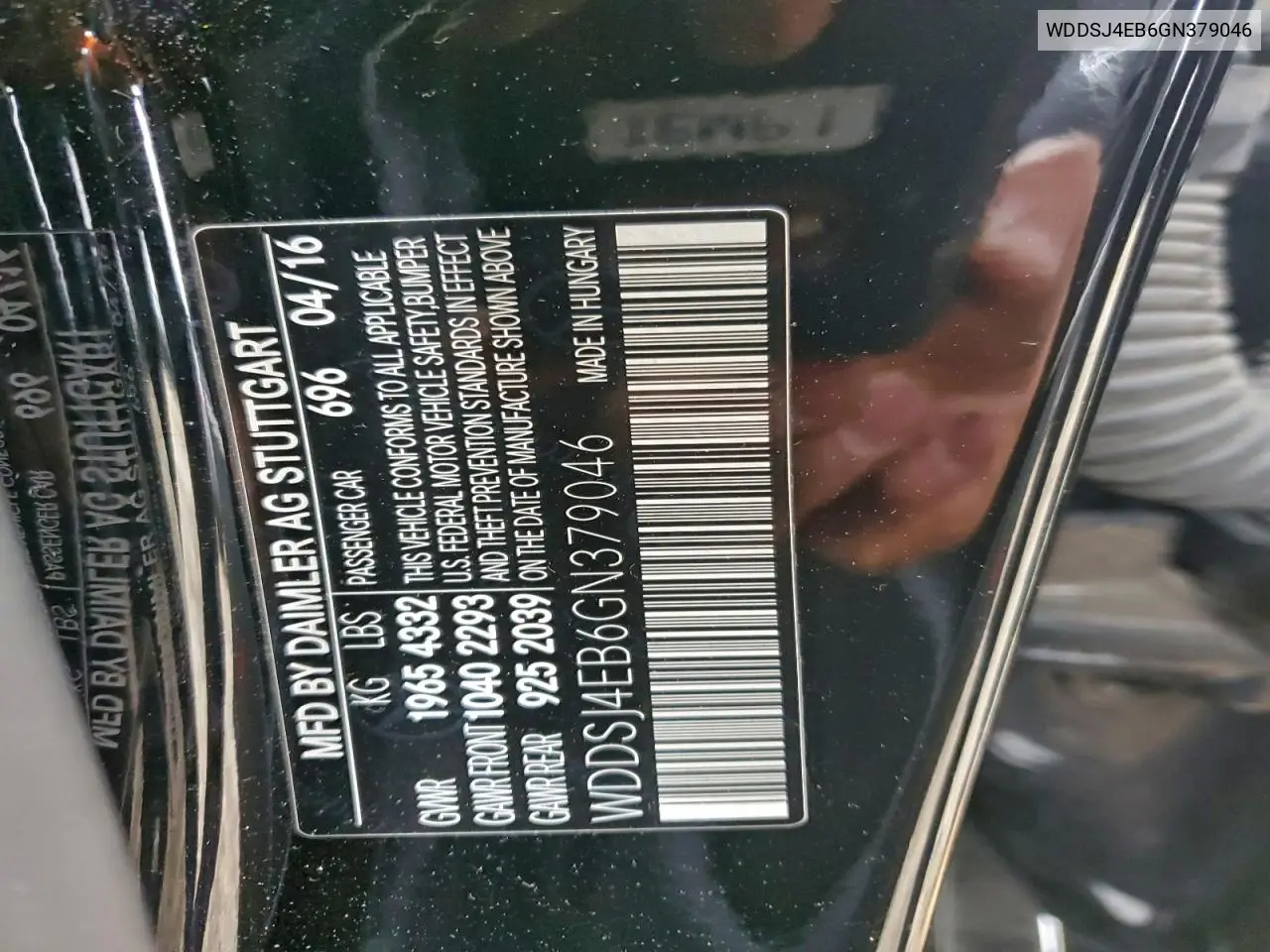 WDDSJ4EB6GN379046 2016 Mercedes-Benz Cla 250