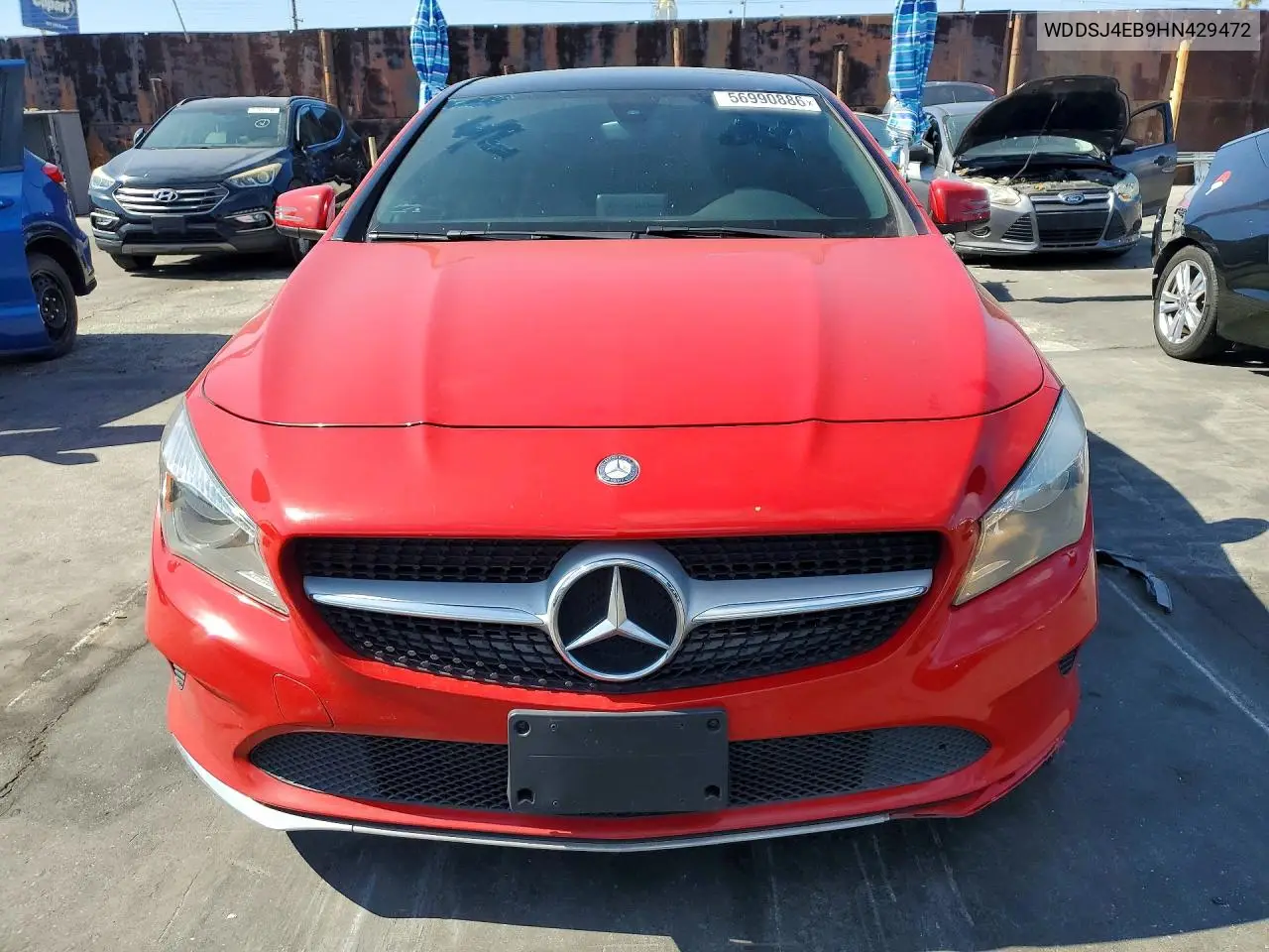 2017 Mercedes-Benz Cla 250 VIN: WDDSJ4EB9HN429472 Lot: 56990886
