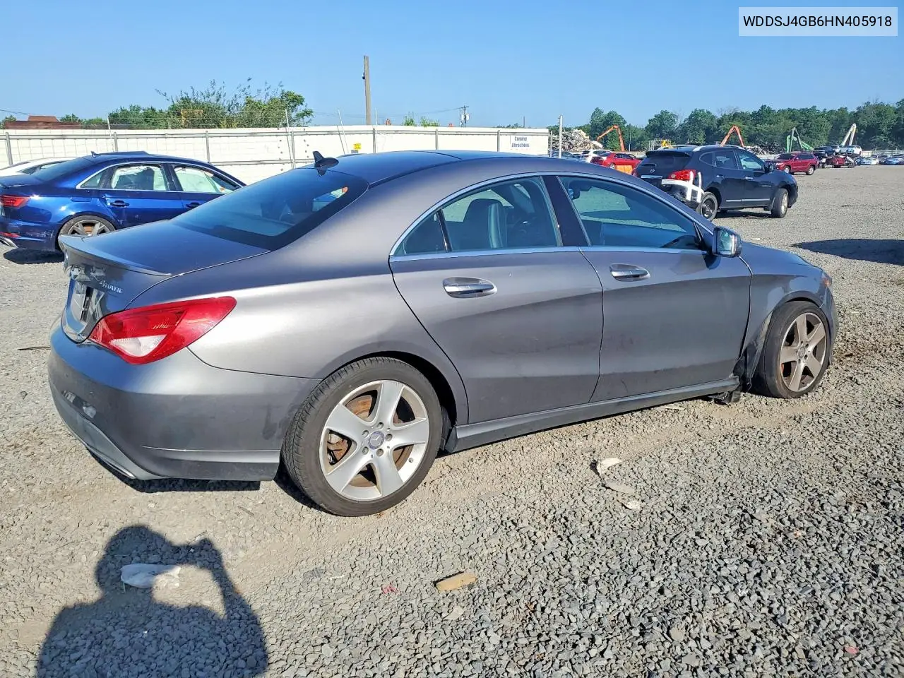 2017 Mercedes-Benz Cla 250 4Matic VIN: WDDSJ4GB6HN405918 Lot: 58956656