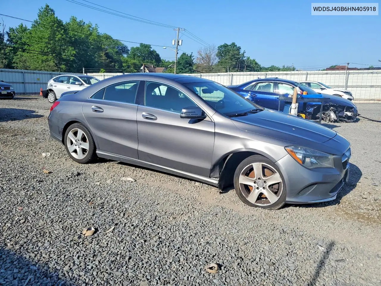 2017 Mercedes-Benz Cla 250 4Matic VIN: WDDSJ4GB6HN405918 Lot: 58956656