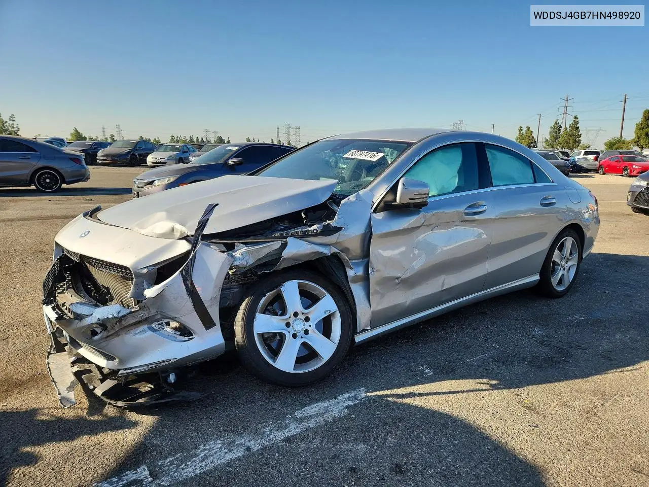 2017 Mercedes-Benz Cla 250 4Matic VIN: WDDSJ4GB7HN498920 Lot: 60797416
