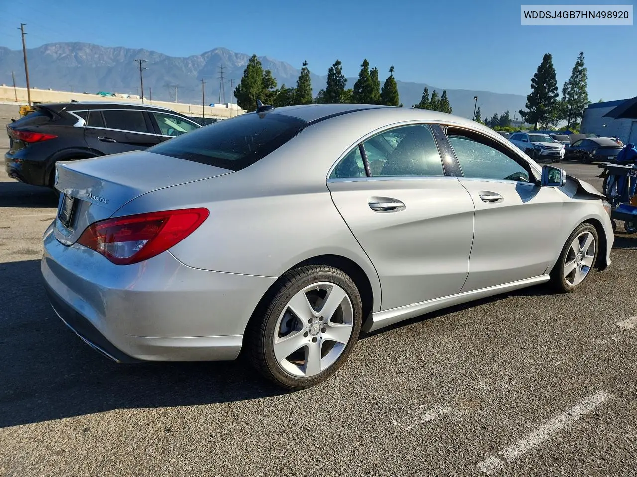 2017 Mercedes-Benz Cla 250 4Matic VIN: WDDSJ4GB7HN498920 Lot: 60797416
