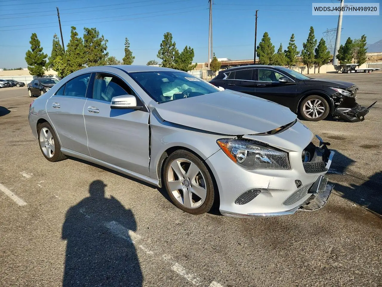 2017 Mercedes-Benz Cla 250 4Matic VIN: WDDSJ4GB7HN498920 Lot: 60797416