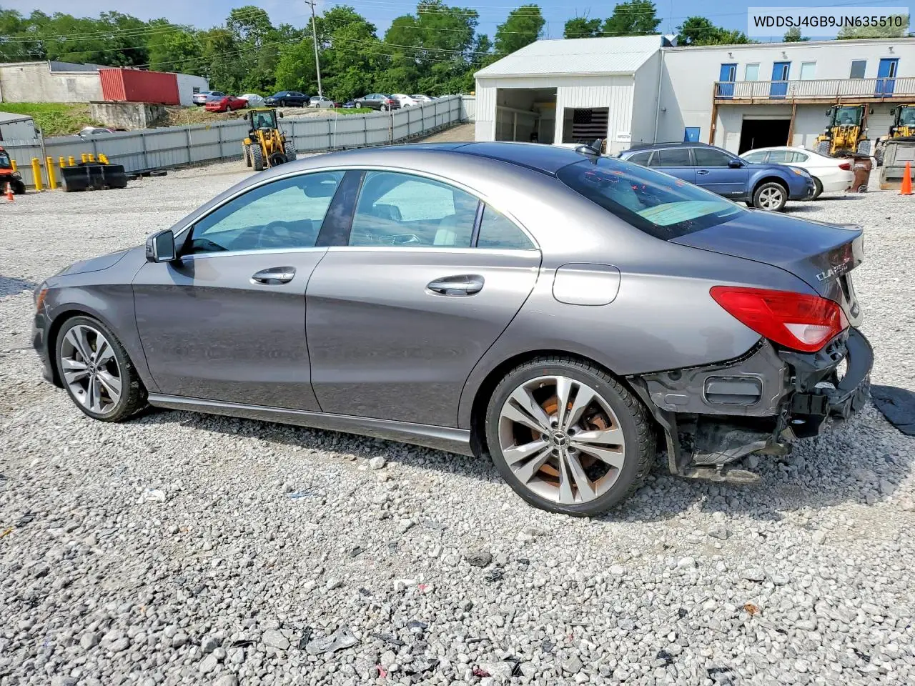 2018 Mercedes-Benz Cla 250 4Matic VIN: WDDSJ4GB9JN635510 Lot: 58976216