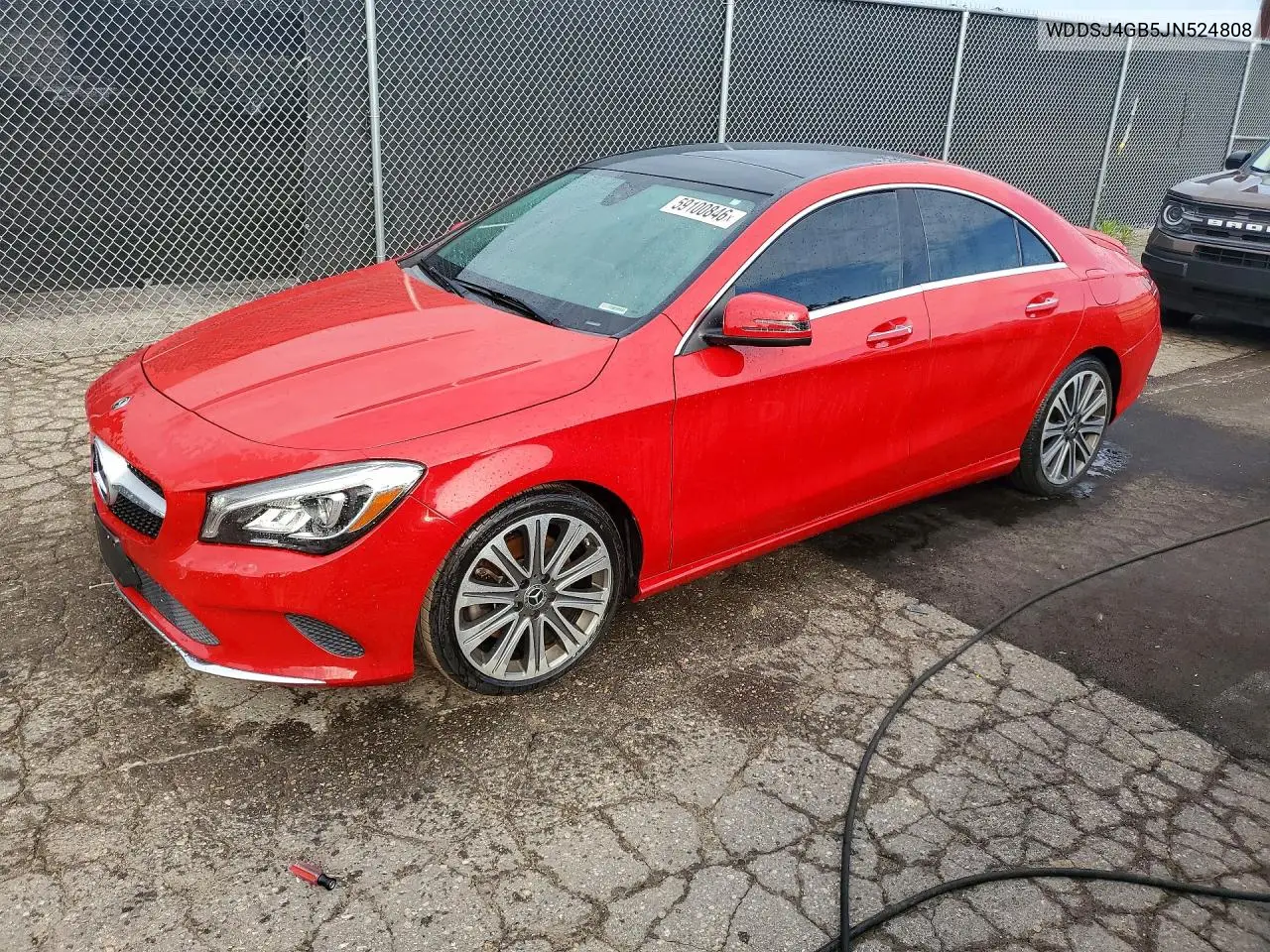 2018 Mercedes-Benz Cla 250 4Matic VIN: WDDSJ4GB5JN524808 Lot: 59100846