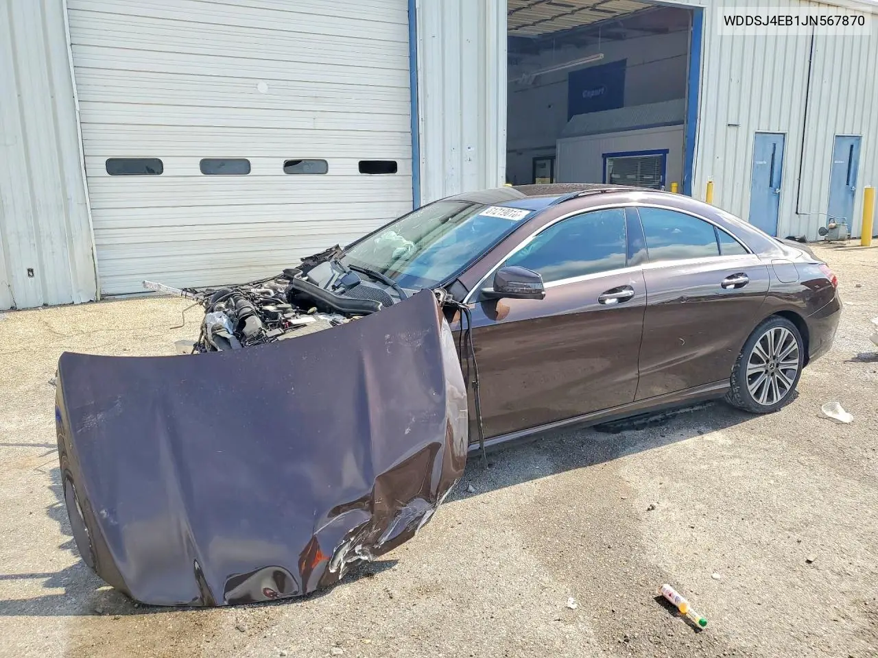 2018 Mercedes-Benz Cla 250 VIN: WDDSJ4EB1JN567870 Lot: 61219016