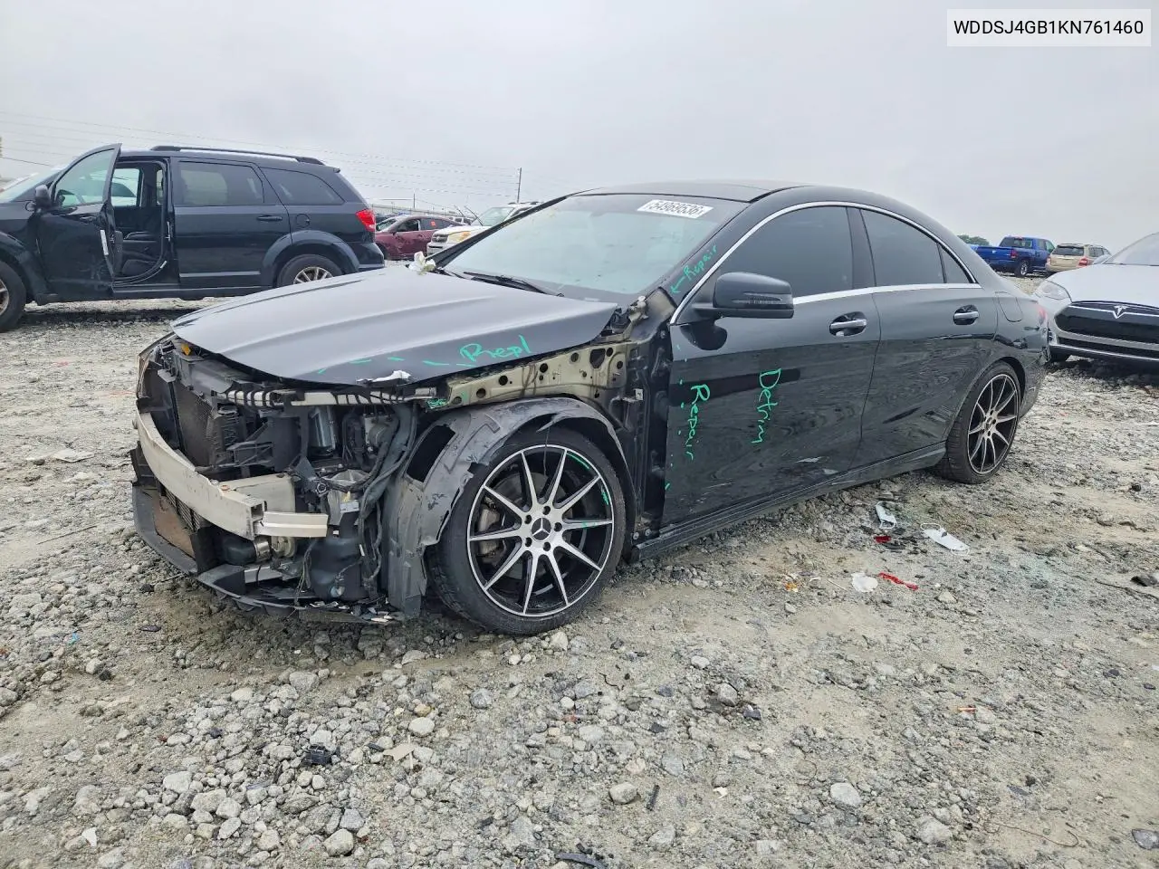 2019 Mercedes-Benz Cla 250 4Matic VIN: WDDSJ4GB1KN761460 Lot: 54969536