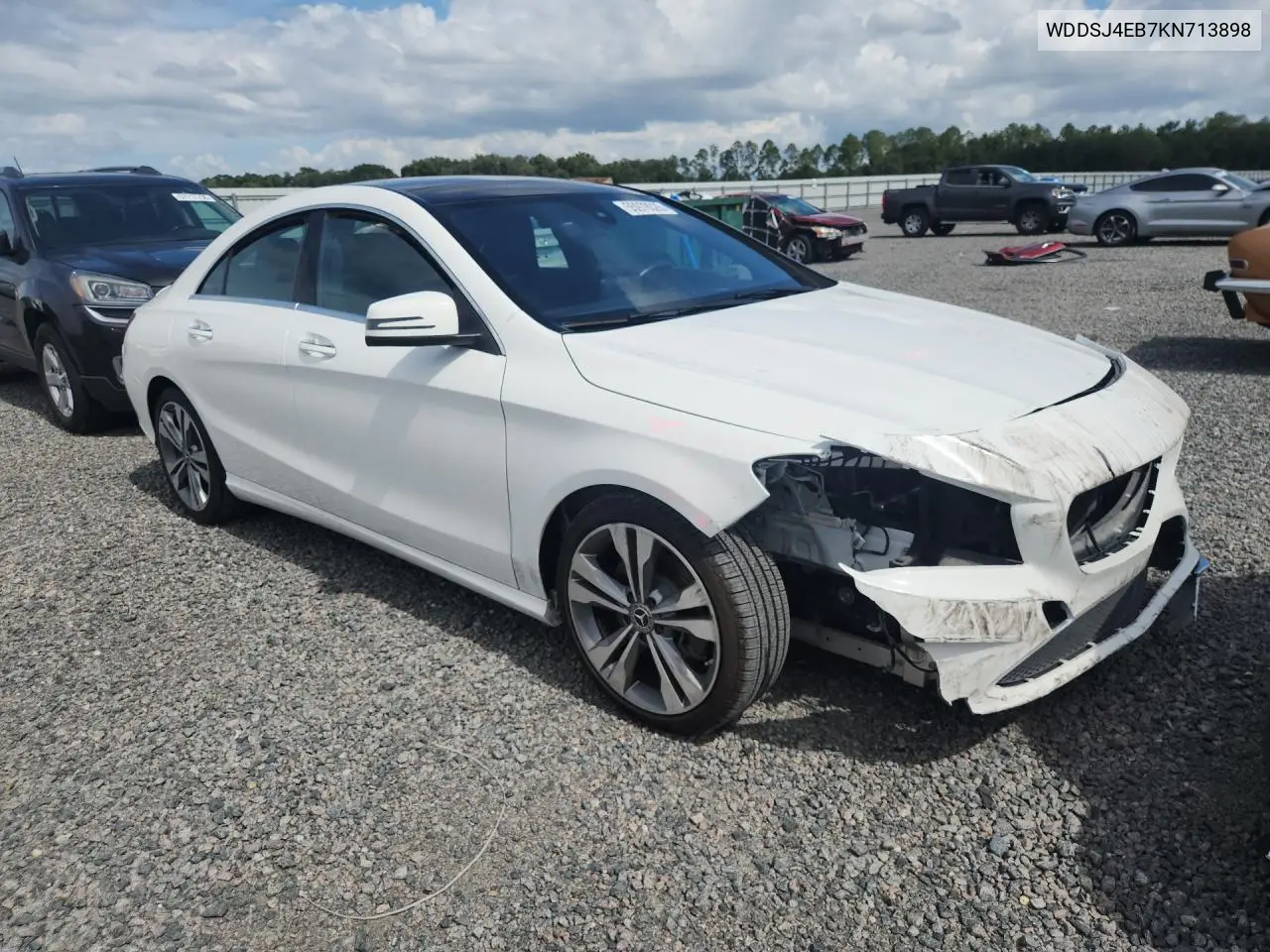 2019 Mercedes-Benz Cla 250 VIN: WDDSJ4EB7KN713898 Lot: 55978026