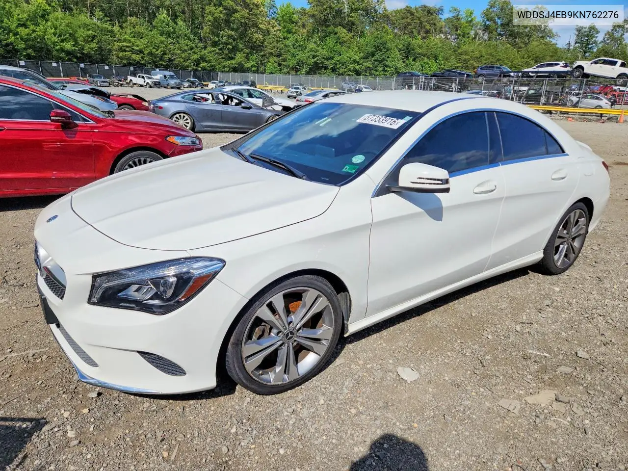 2019 Mercedes-Benz Cla 250 VIN: WDDSJ4EB9KN762276 Lot: 57333916