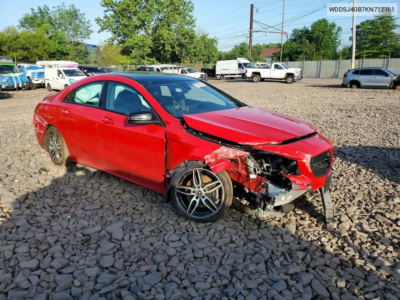 2019 Mercedes-Benz Cla 250 4Matic VIN: WDDSJ4GB7KN712361 Lot: 57862106