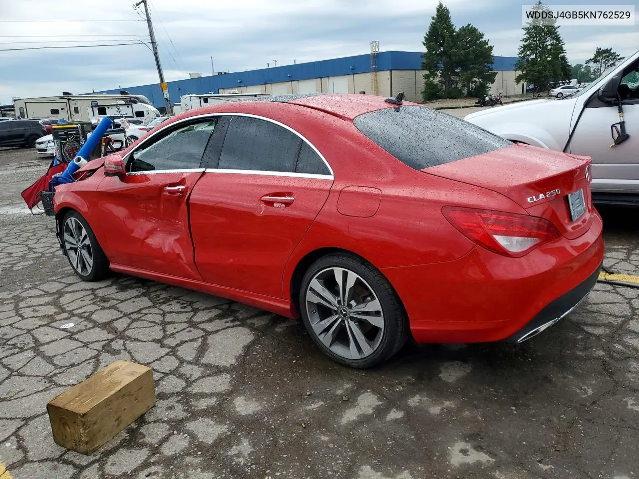 2019 Mercedes-Benz Cla 250 4Matic VIN: WDDSJ4GB5KN762529 Lot: 58146266