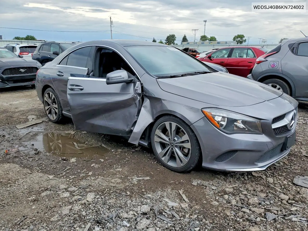 2019 Mercedes-Benz Cla 250 4Matic VIN: WDDSJ4GB6KN724002 Lot: 58204016