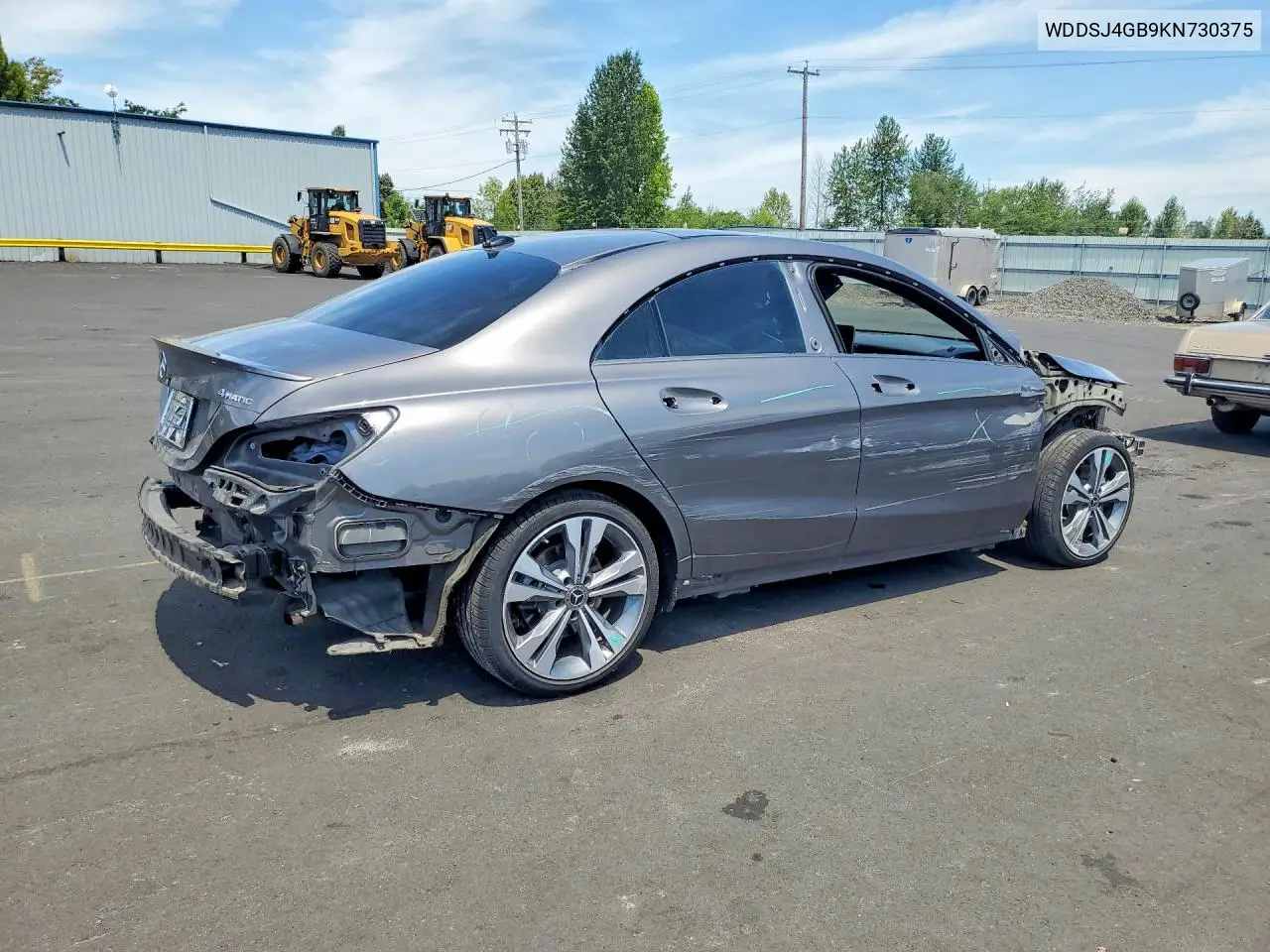 2019 Mercedes-Benz Cla 250 4Matic VIN: WDDSJ4GB9KN730375 Lot: 59855036