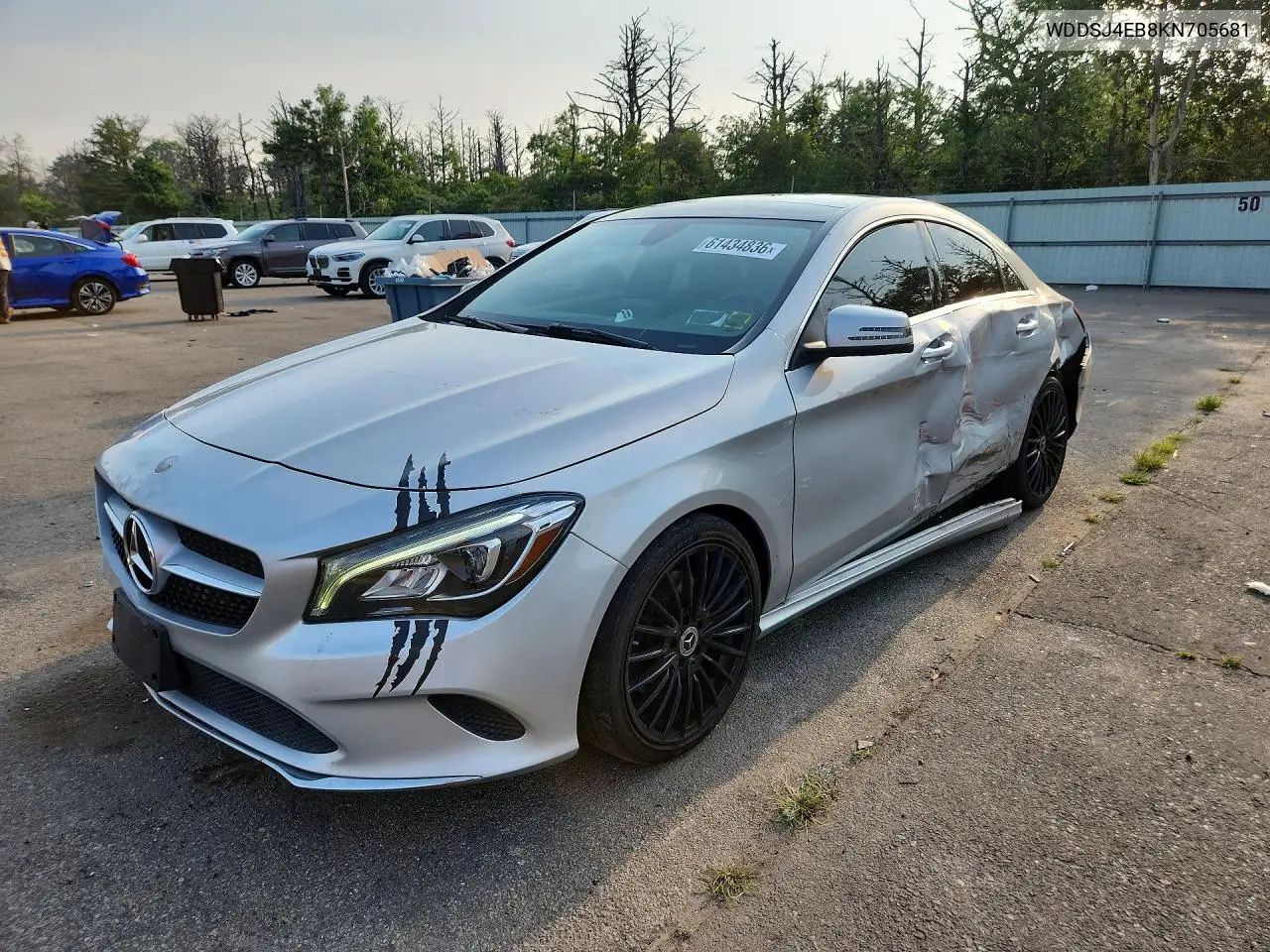 2019 Mercedes-Benz Cla 250 VIN: WDDSJ4EB8KN705681 Lot: 61434836
