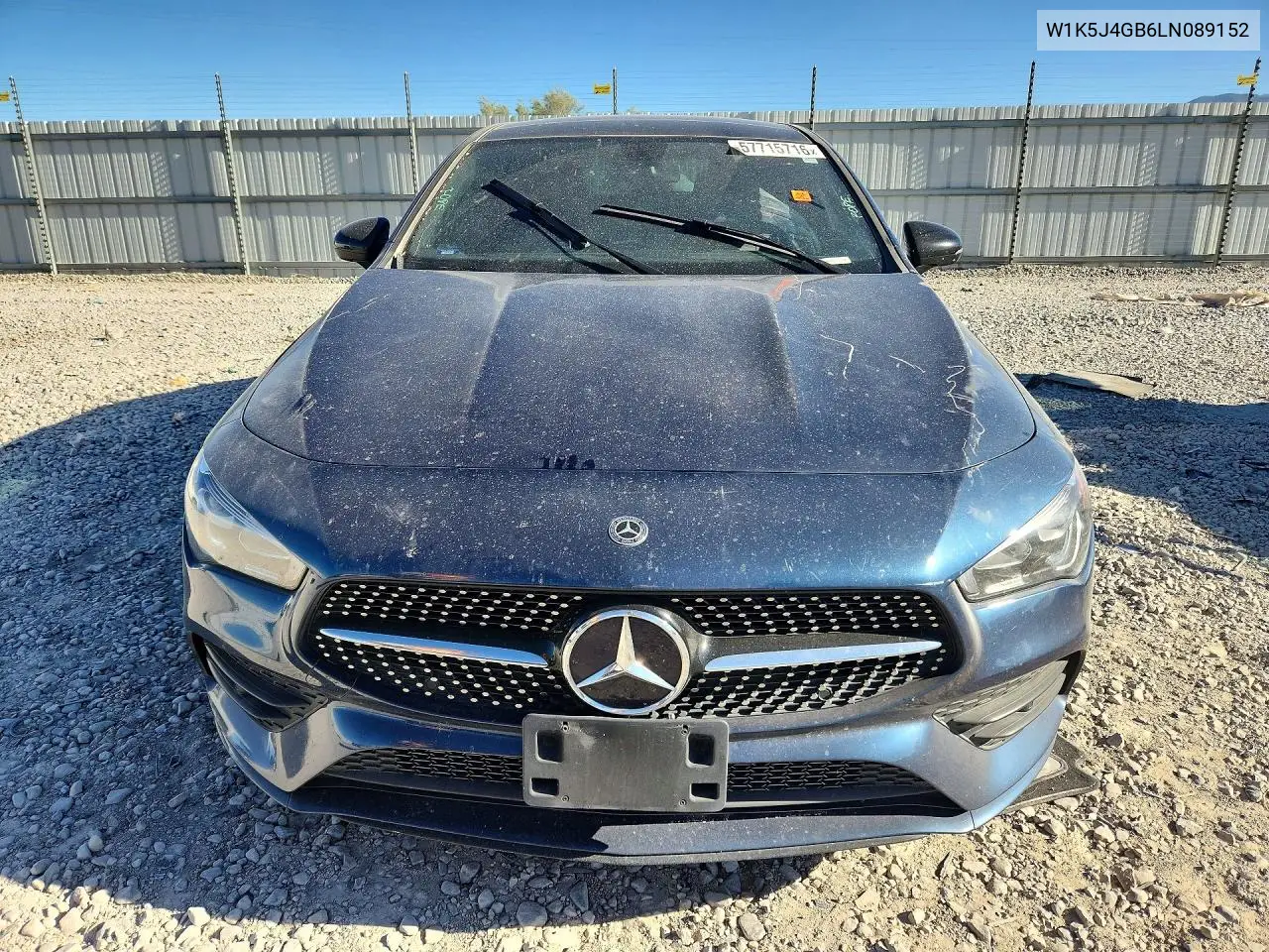 2020 Mercedes-Benz Cla 250 VIN: W1K5J4GB6LN089152 Lot: 57715716