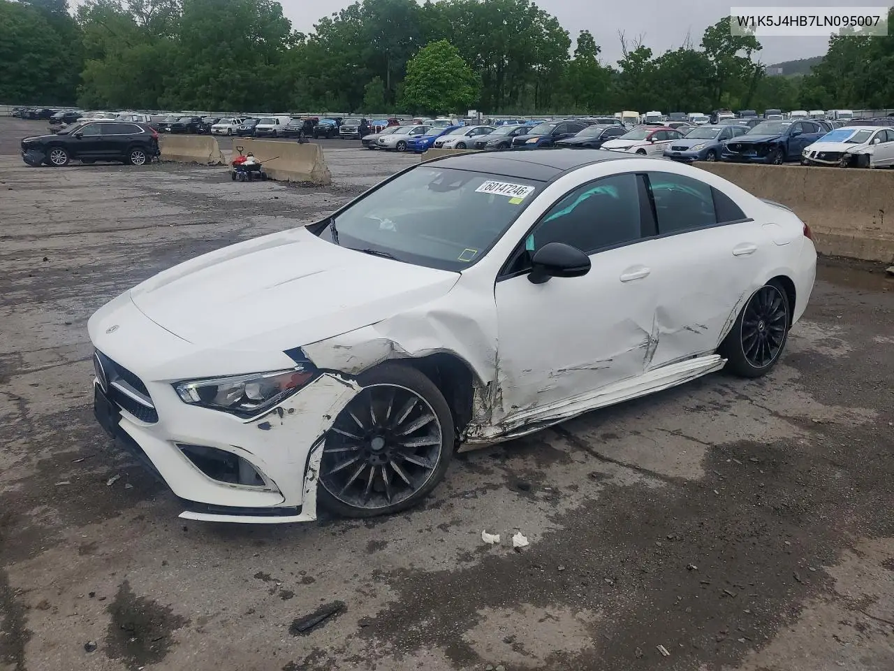 2020 Mercedes-Benz Cla 250 4Matic VIN: W1K5J4HB7LN095007 Lot: 60147246