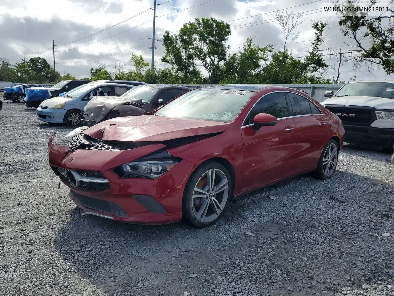 2021 Mercedes-Benz Cla 250 VIN: W1K5J4GB8MN218011 Lot: 48948136