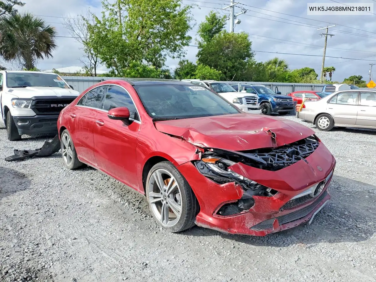 2021 Mercedes-Benz Cla 250 VIN: W1K5J4GB8MN218011 Lot: 48948136