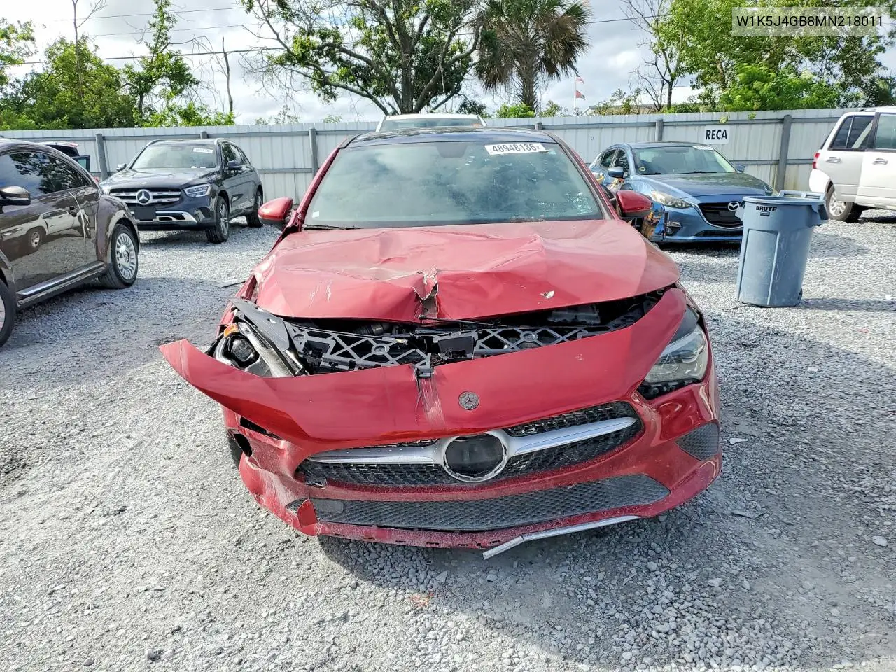 2021 Mercedes-Benz Cla 250 VIN: W1K5J4GB8MN218011 Lot: 48948136
