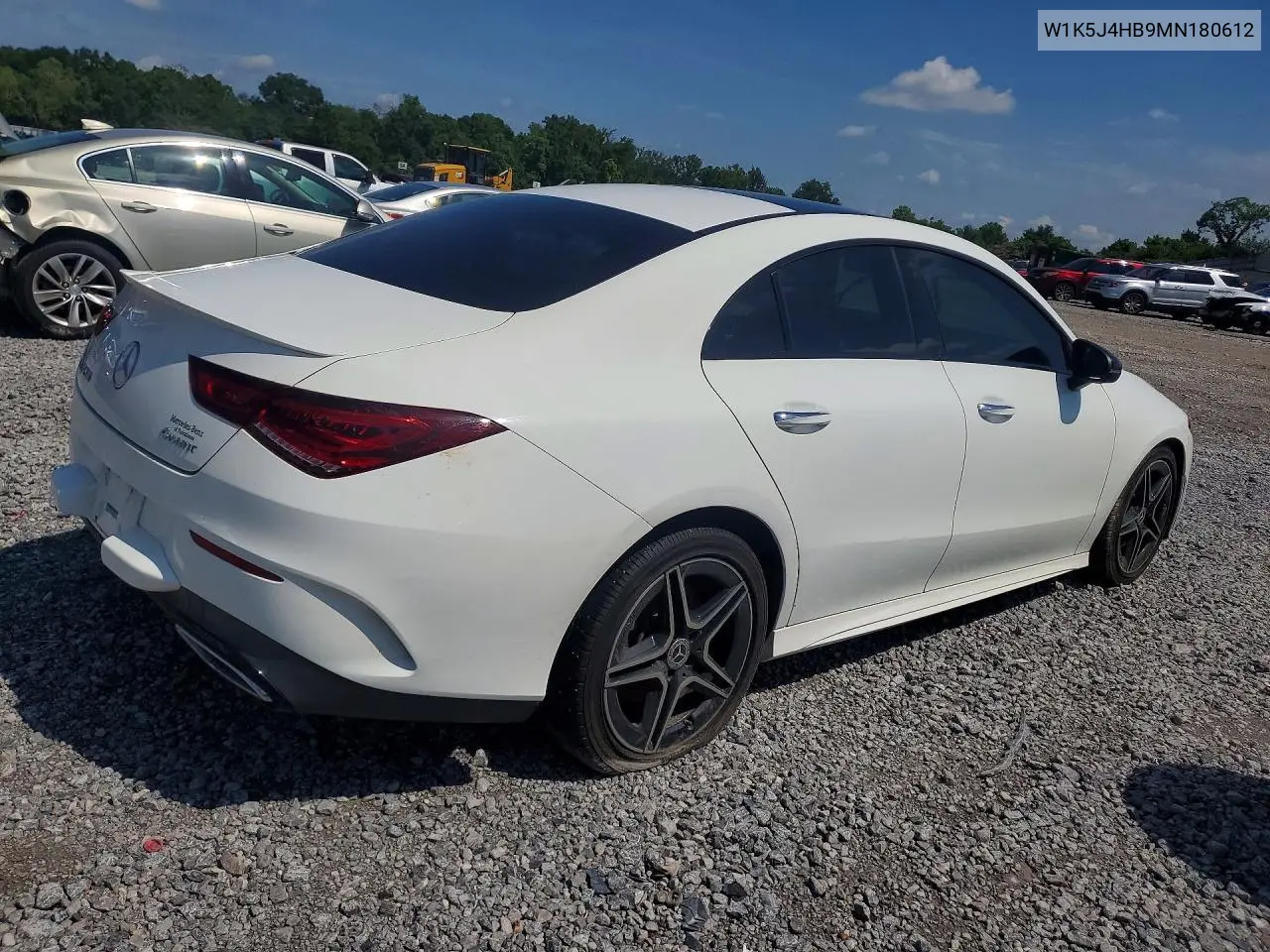 2021 Mercedes-Benz Cla 250 VIN: W1K5J4HB9MN180612 Lot: 56128466