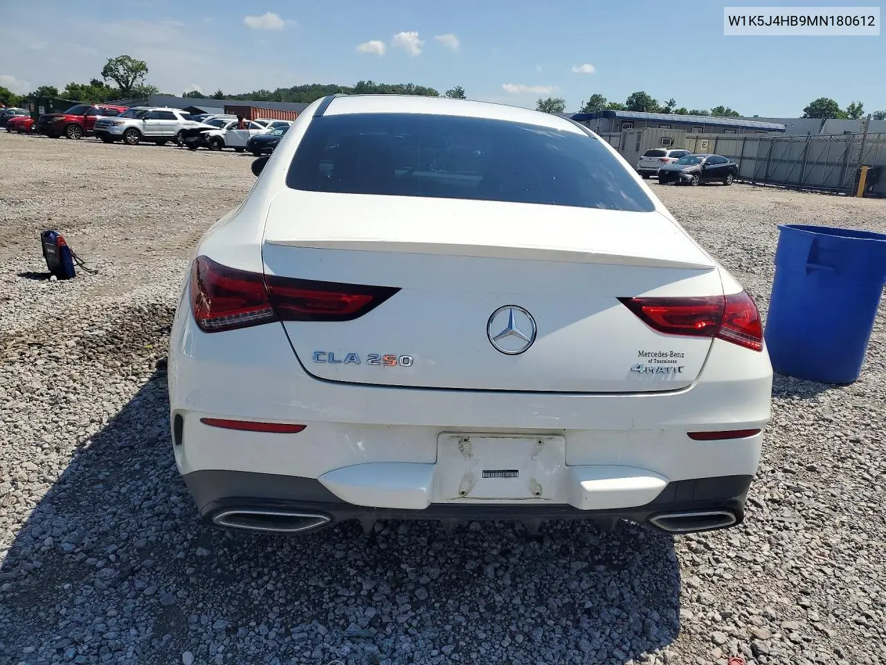 2021 Mercedes-Benz Cla 250 VIN: W1K5J4HB9MN180612 Lot: 56128466