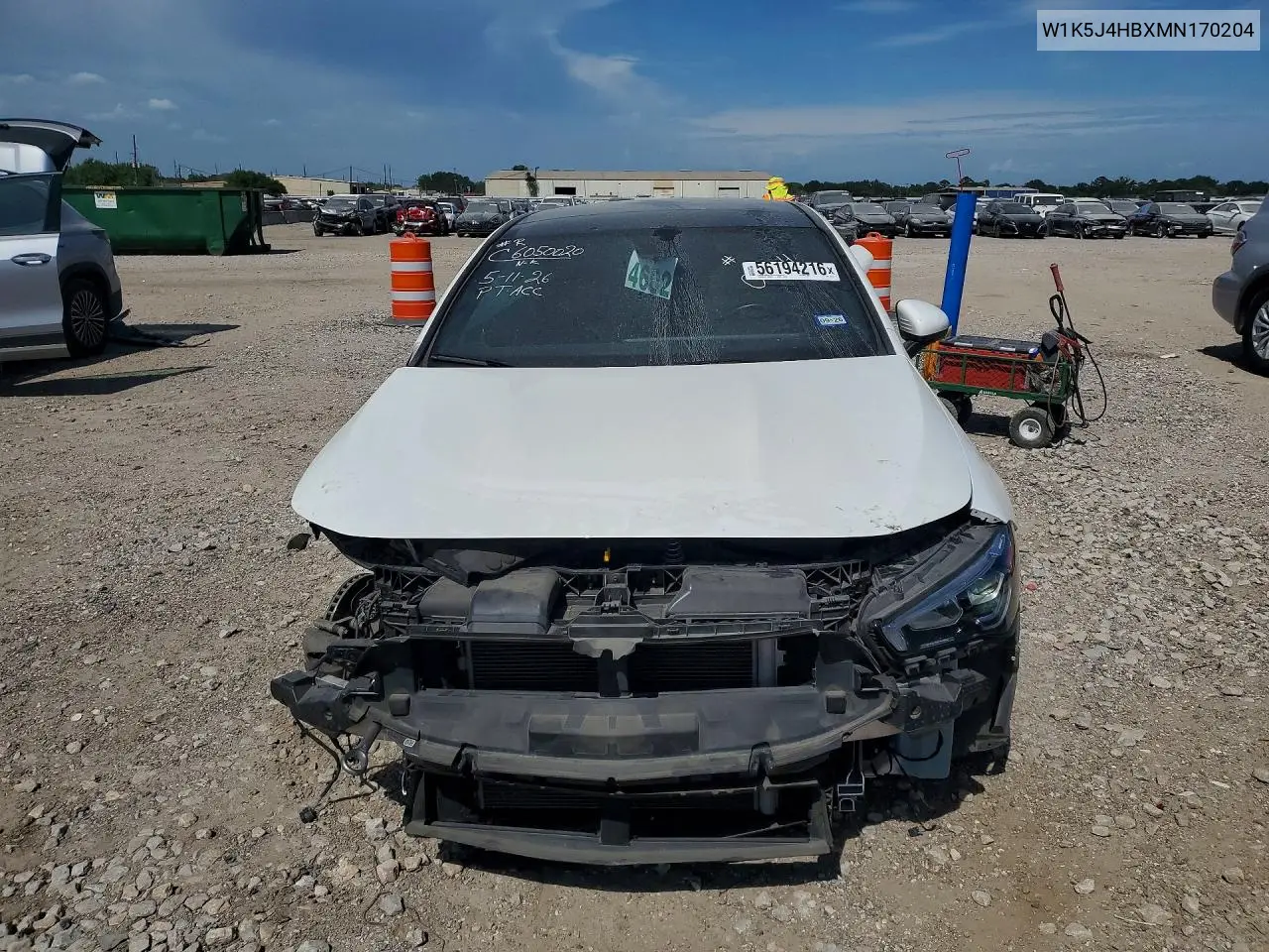 2021 Mercedes-Benz Cla 250 4Matic VIN: W1K5J4HBXMN170204 Lot: 56194216