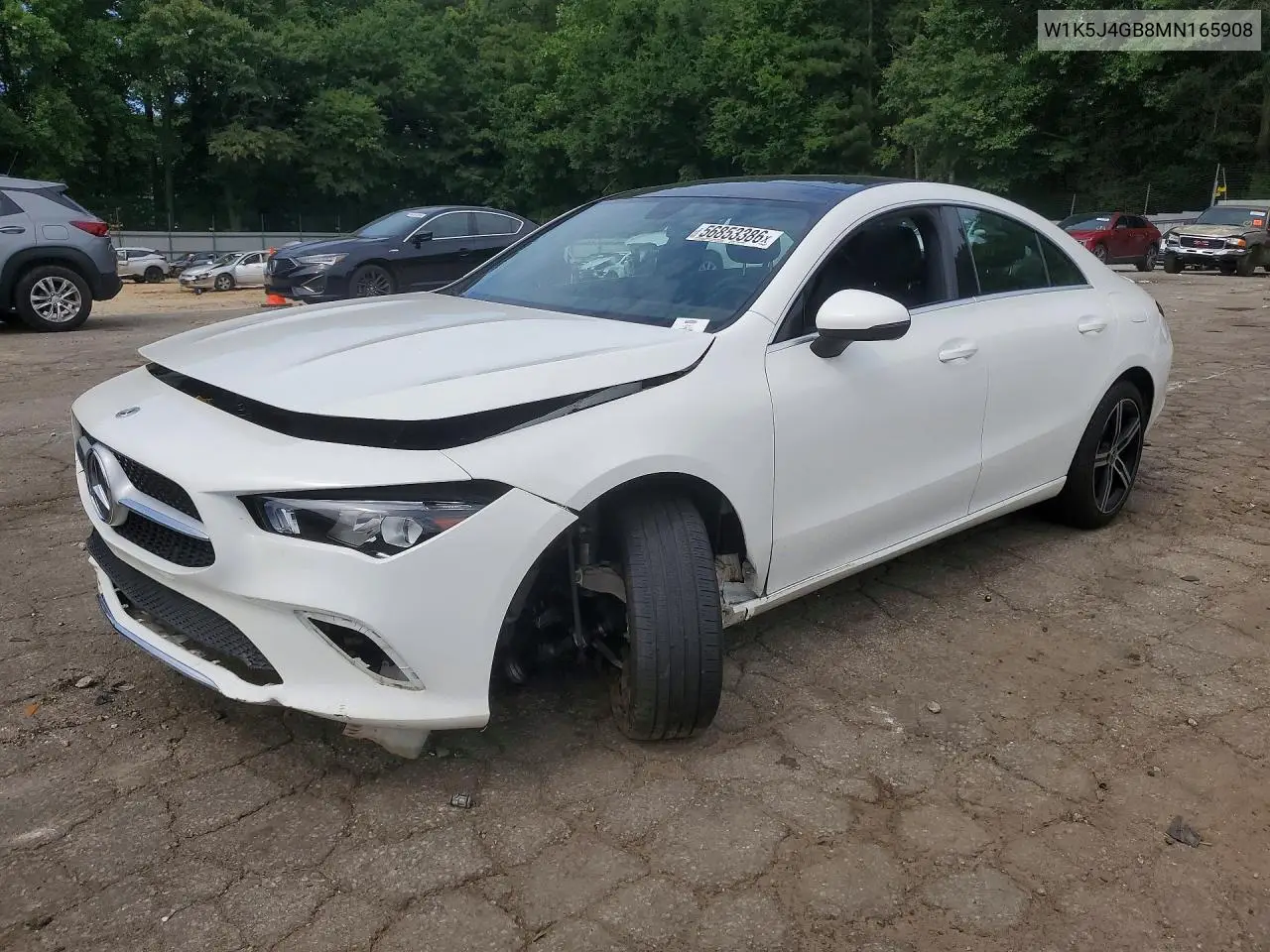 2021 Mercedes-Benz Cla 250 VIN: W1K5J4GB8MN165908 Lot: 56853386