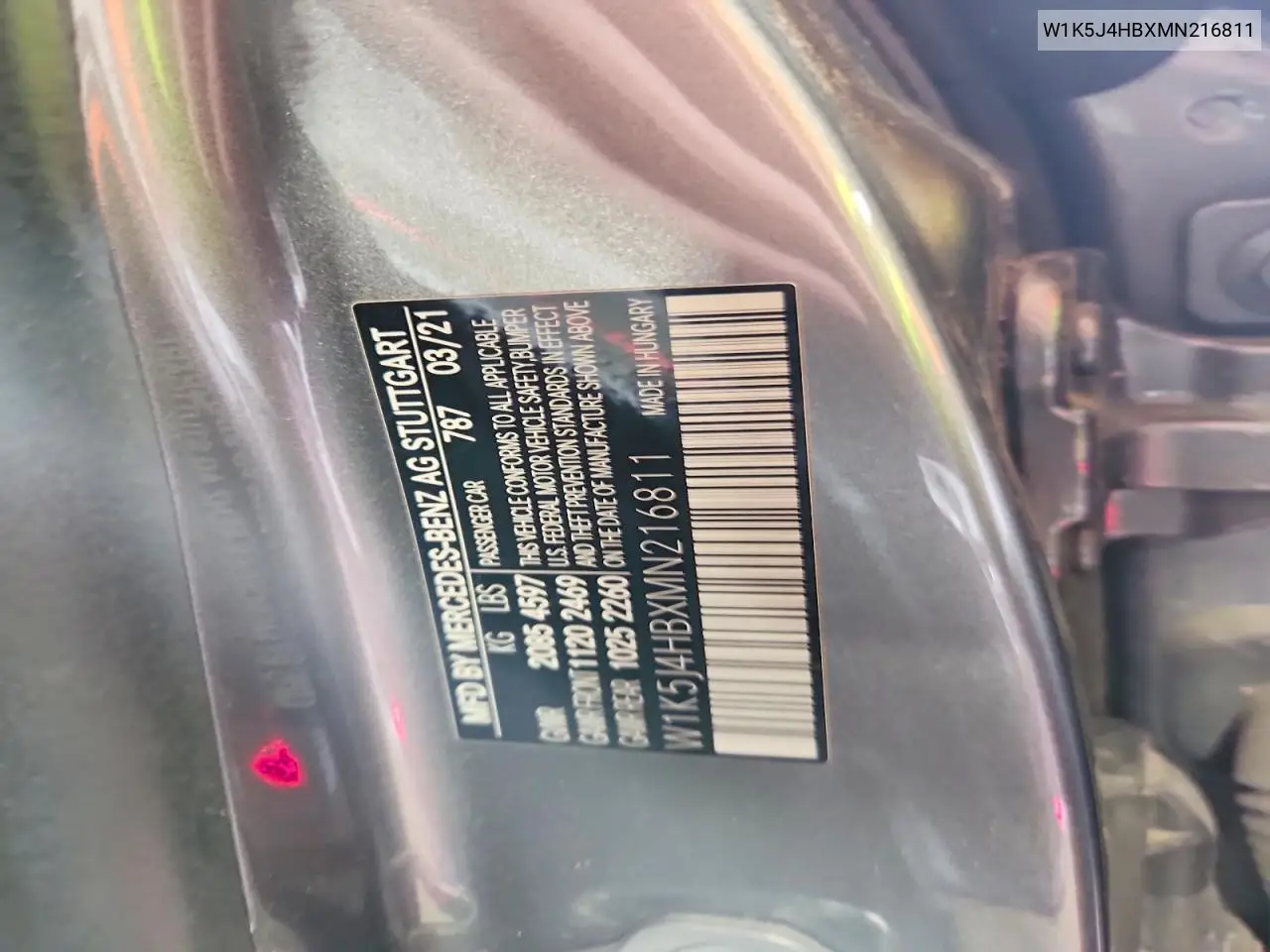 2021 Mercedes-Benz Cla 250 4Matic VIN: W1K5J4HBXMN216811 Lot: 57316126