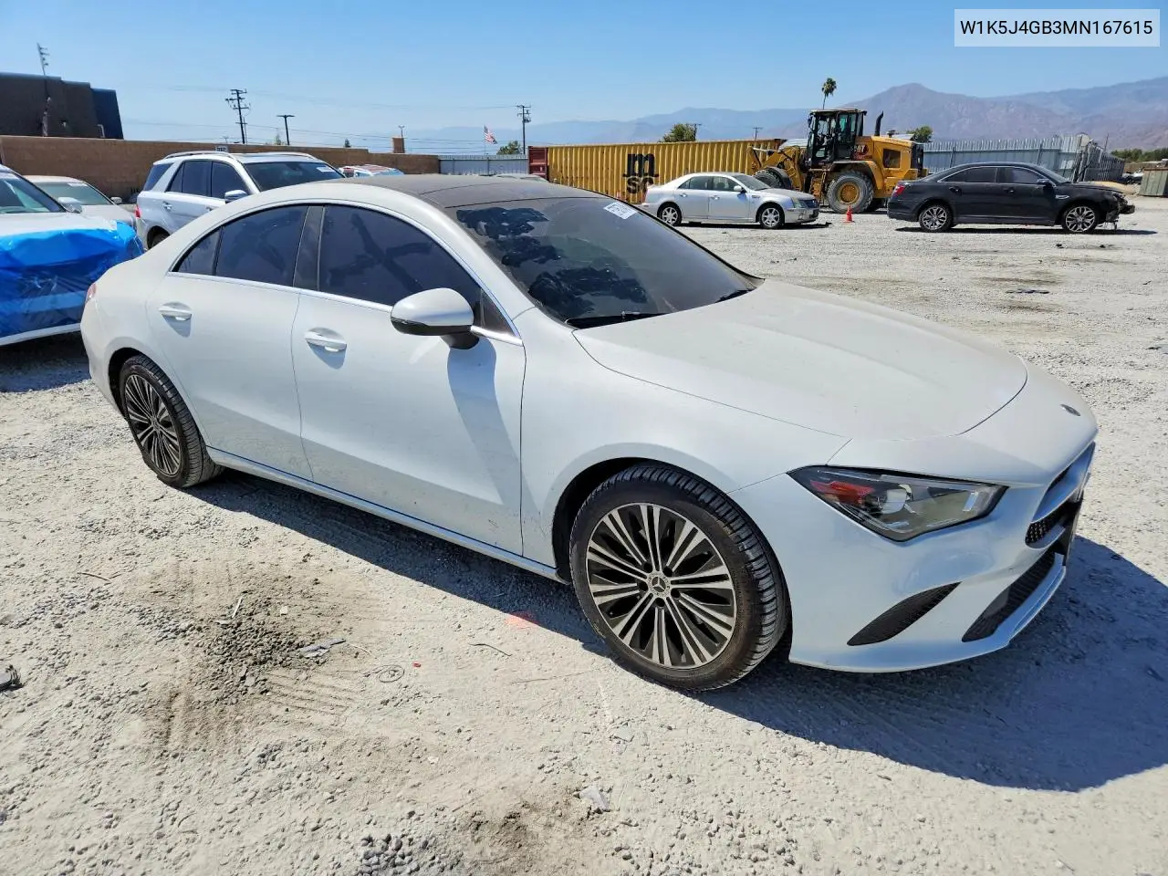 2021 Mercedes-Benz Cla 250 VIN: W1K5J4GB3MN167615 Lot: 57957046