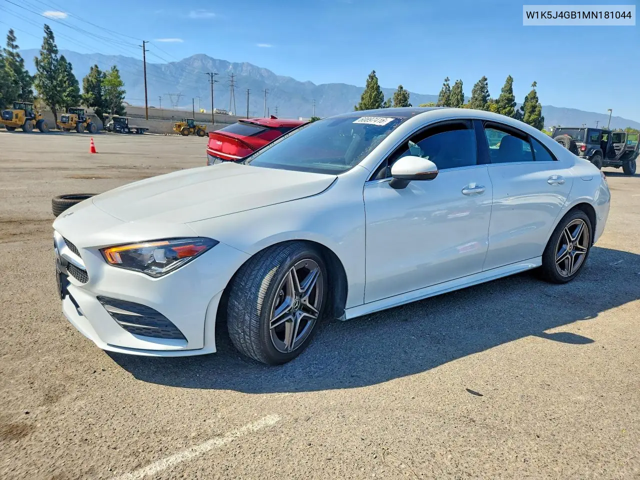 2021 Mercedes-Benz Cla 250 VIN: W1K5J4GB1MN181044 Lot: 60897416