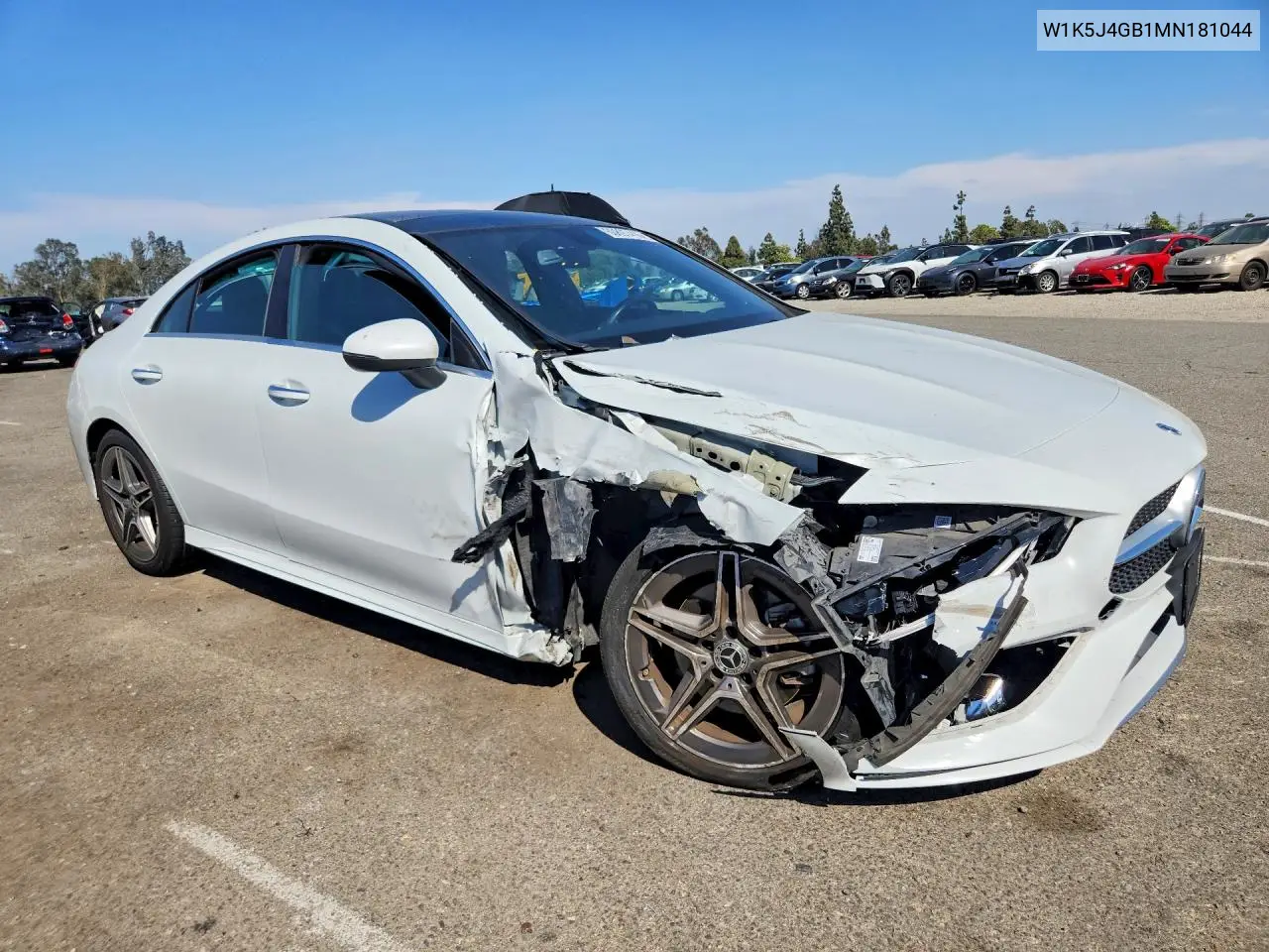 2021 Mercedes-Benz Cla 250 VIN: W1K5J4GB1MN181044 Lot: 60897416