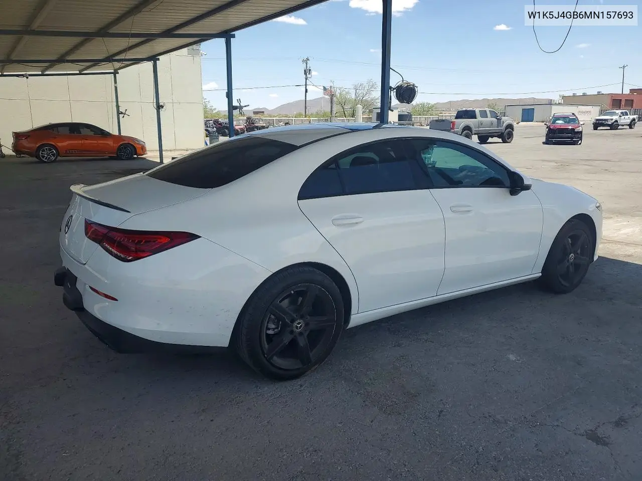 2021 Mercedes-Benz Cla 250 VIN: W1K5J4GB6MN157693 Lot: 85618405