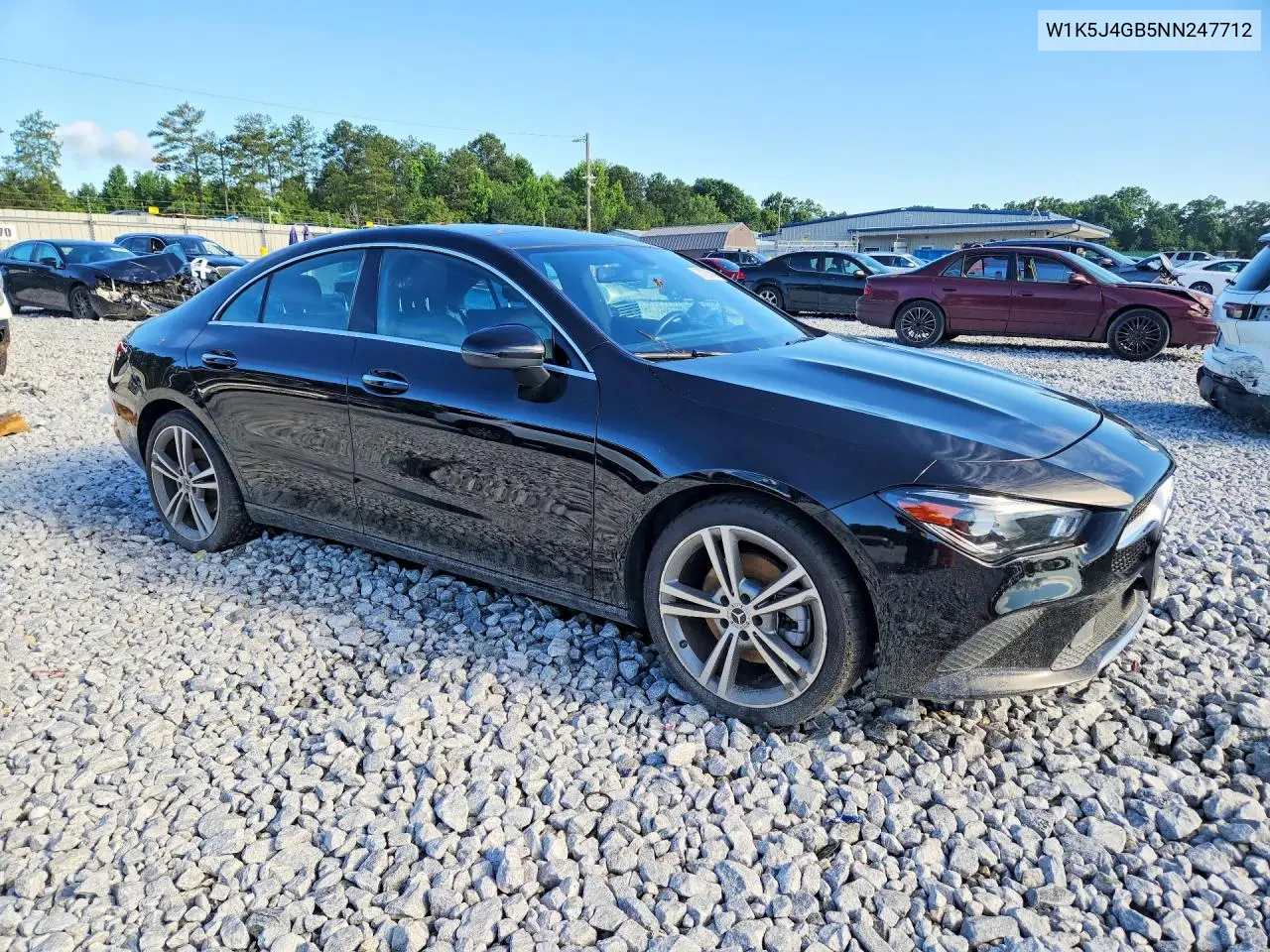 2022 Mercedes-Benz Cla 250 VIN: W1K5J4GB5NN247712 Lot: 57225816