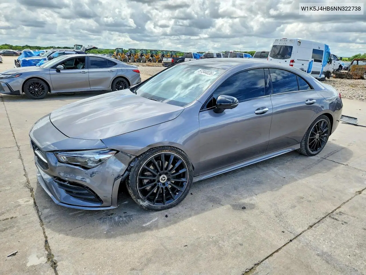 2022 Mercedes-Benz Cla 250 4Matic VIN: W1K5J4HB6NN322738 Lot: 57344036
