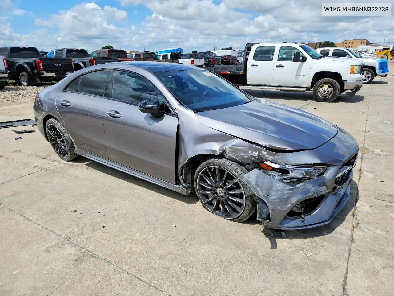 2022 Mercedes-Benz Cla 250 4Matic VIN: W1K5J4HB6NN322738 Lot: 57344036