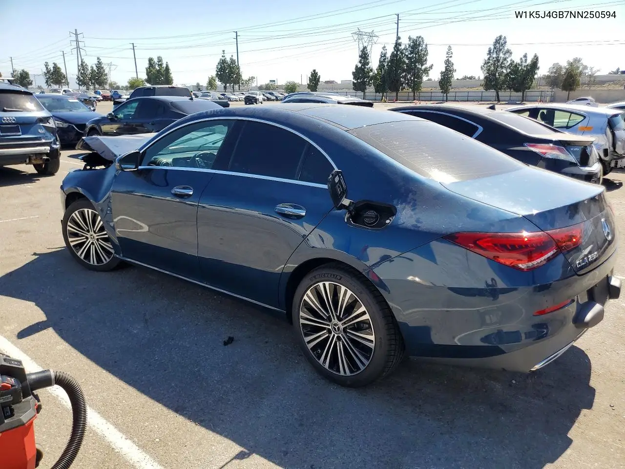 2022 Mercedes-Benz Cla 250 VIN: W1K5J4GB7NN250594 Lot: 57889216