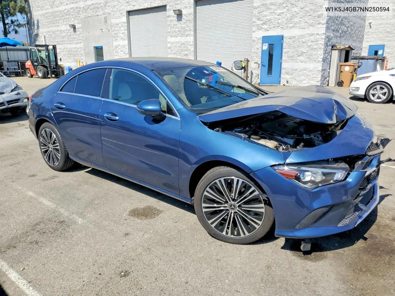 2022 Mercedes-Benz Cla 250 VIN: W1K5J4GB7NN250594 Lot: 57889216