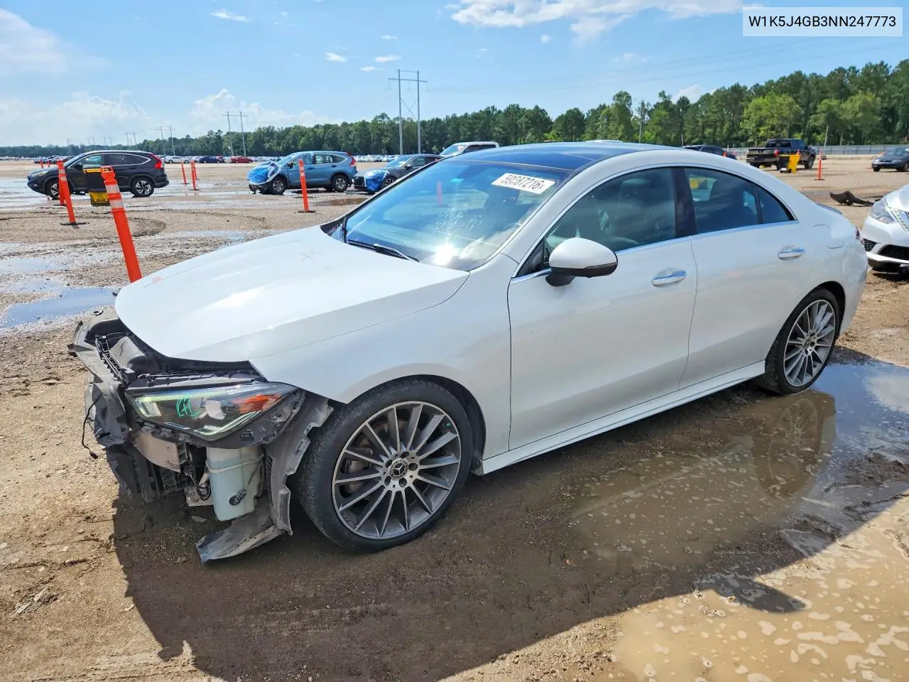 2022 Mercedes-Benz Cla 250 VIN: W1K5J4GB3NN247773 Lot: 59087216