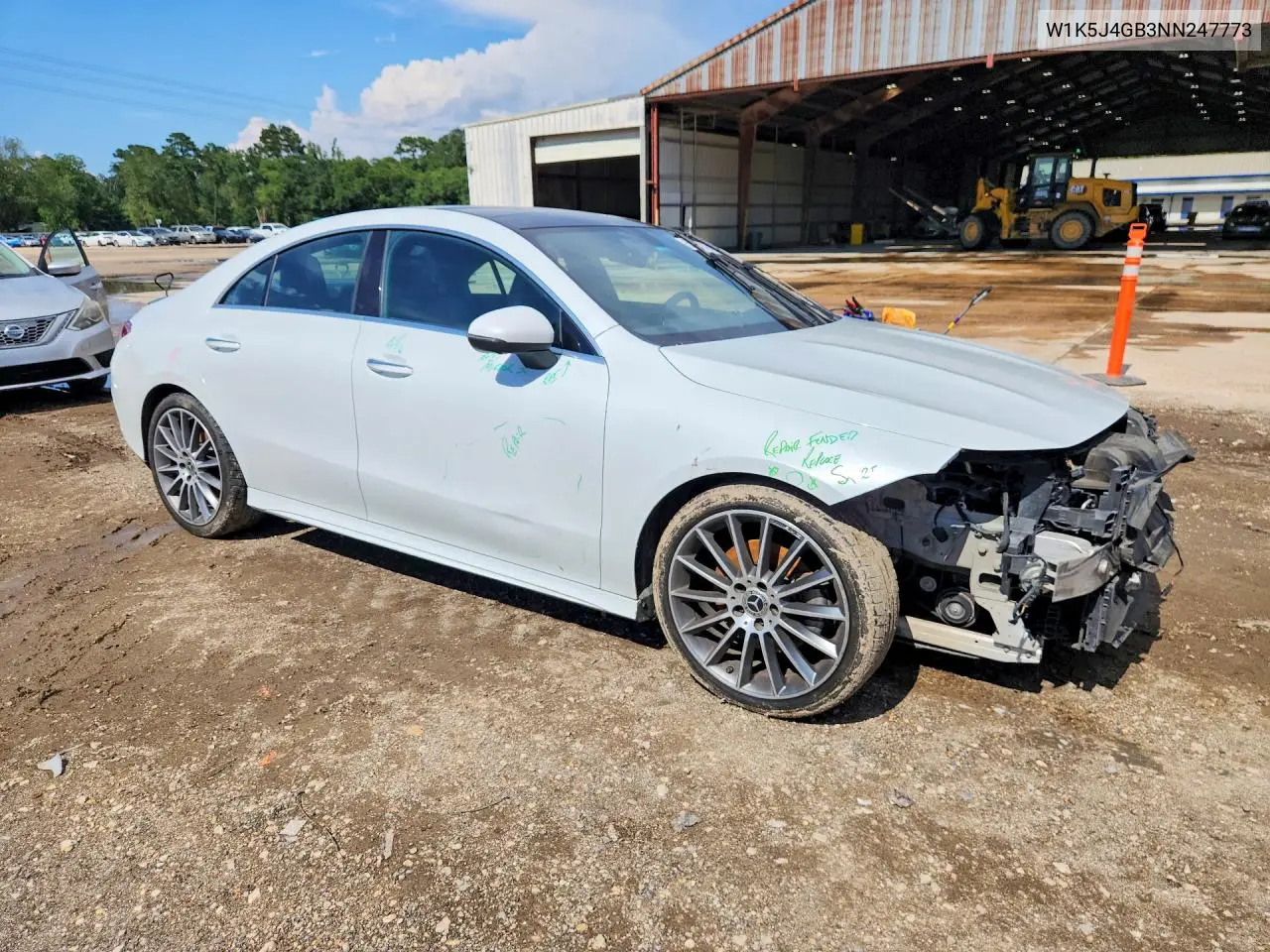 2022 Mercedes-Benz Cla 250 VIN: W1K5J4GB3NN247773 Lot: 59087216