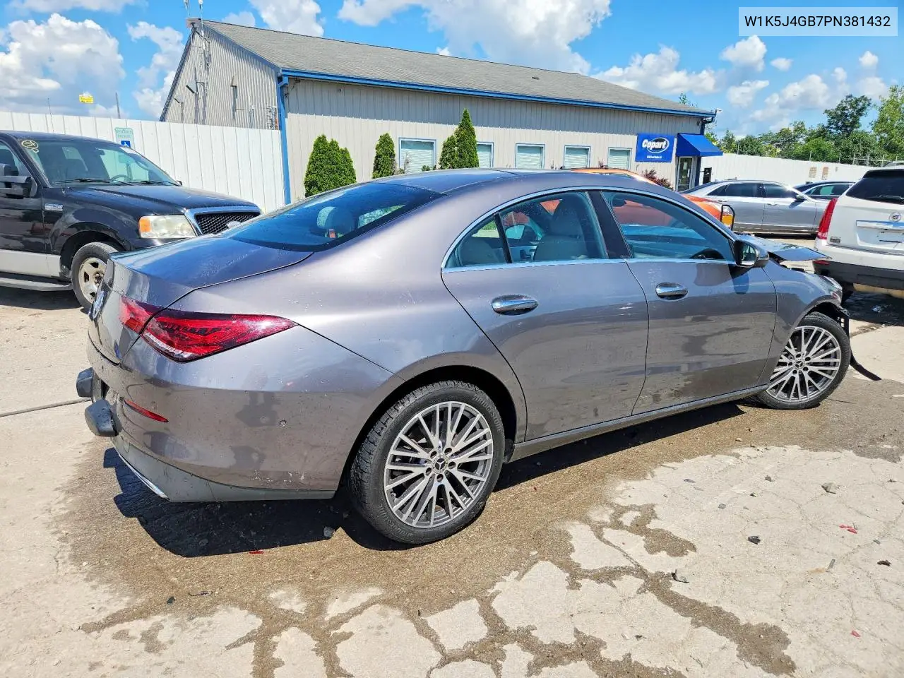 2023 Mercedes-Benz Cla 250 VIN: W1K5J4GB7PN381432 Lot: 60877386