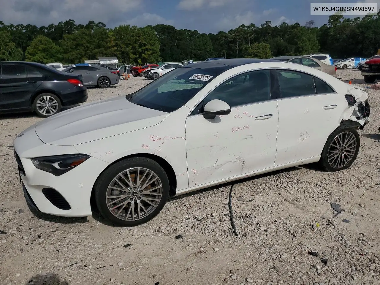 2025 Mercedes-Benz Cla 250 VIN: W1K5J4GB9SN498597 Lot: 59129726