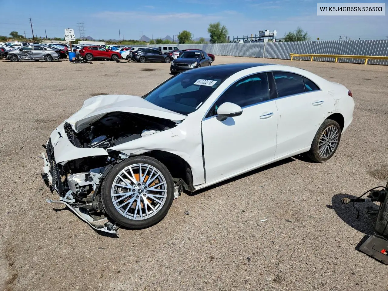 2025 Mercedes-Benz Cla 250 VIN: W1K5J4GB6SN526503 Lot: 61082276