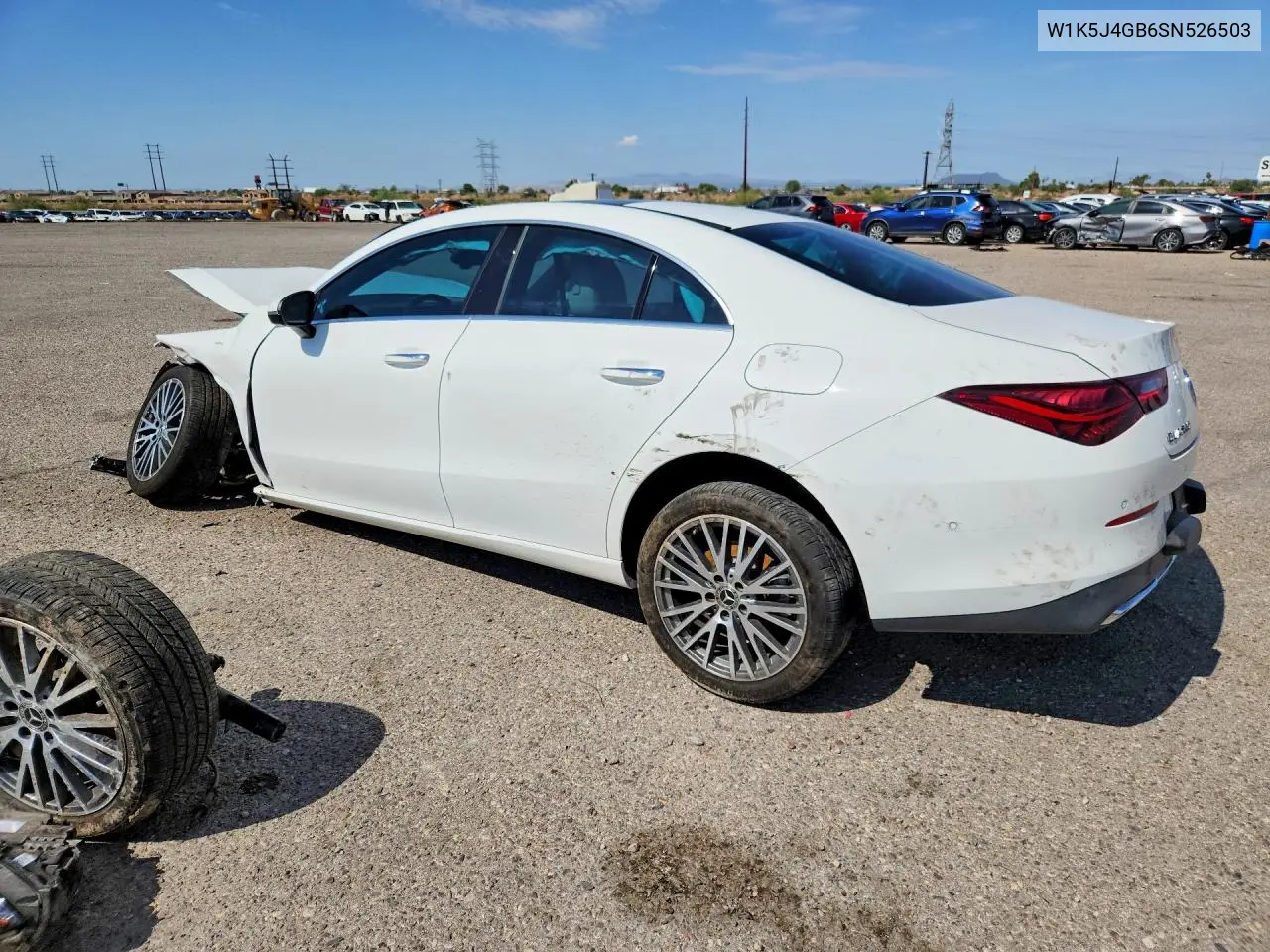 2025 Mercedes-Benz Cla 250 VIN: W1K5J4GB6SN526503 Lot: 61082276