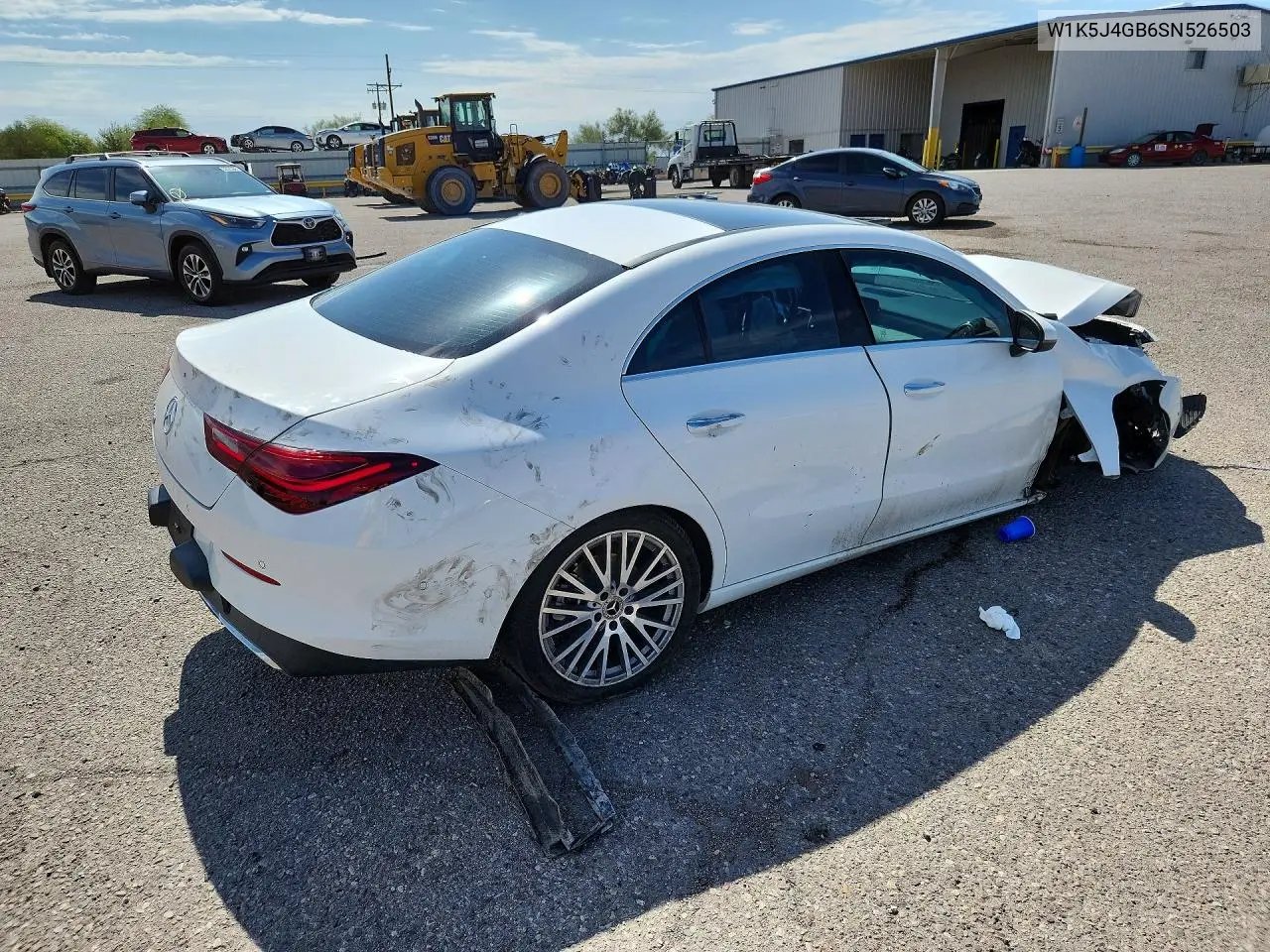 2025 Mercedes-Benz Cla 250 VIN: W1K5J4GB6SN526503 Lot: 61082276
