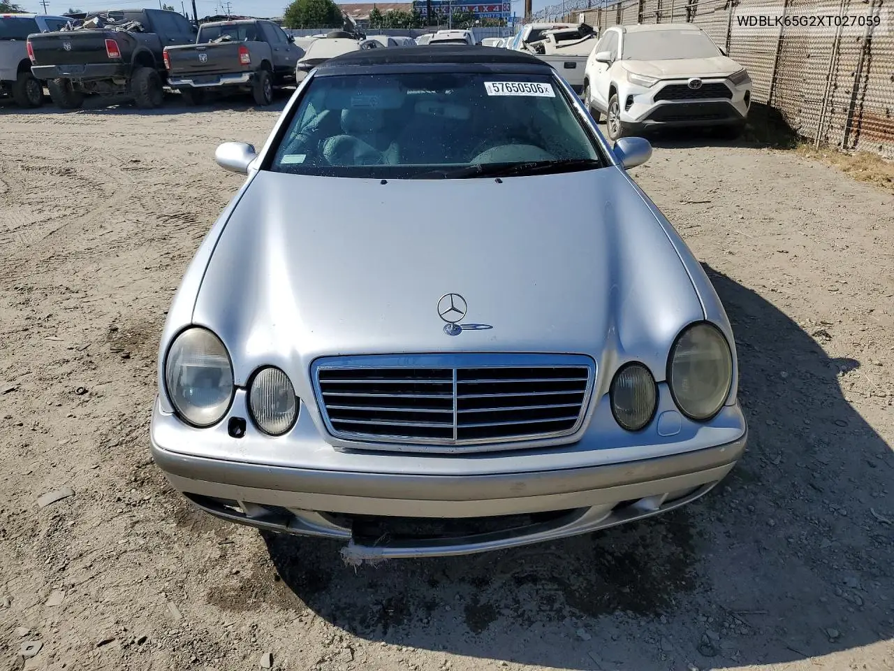 1999 Mercedes-Benz Clk 320 VIN: WDBLK65G2XT027059 Lot: 57650506
