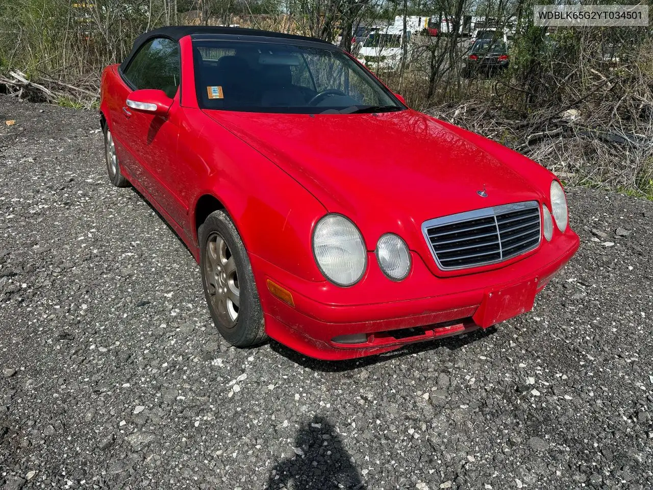 2000 Mercedes-Benz Clk 320 VIN: WDBLK65G2YT034501 Lot: 51655956